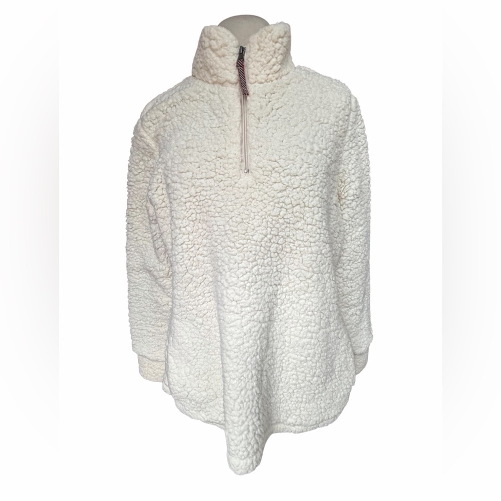 Weatherproof Garment Company Off-White 1/4-Zip Faux Sherpa Fleece Pullover